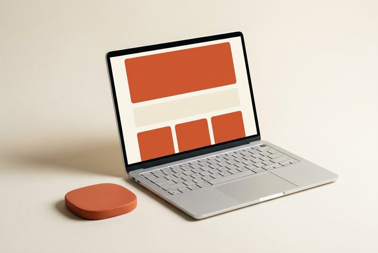 Moderne Webseite von 99dev auf einem Laptop, im 99dev-Look