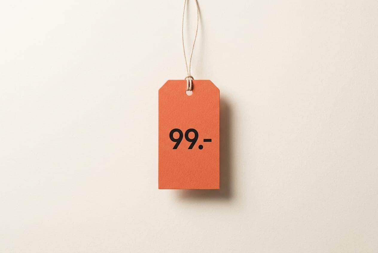 Coral Preisschild mit 99.- – Festpreis von 99dev